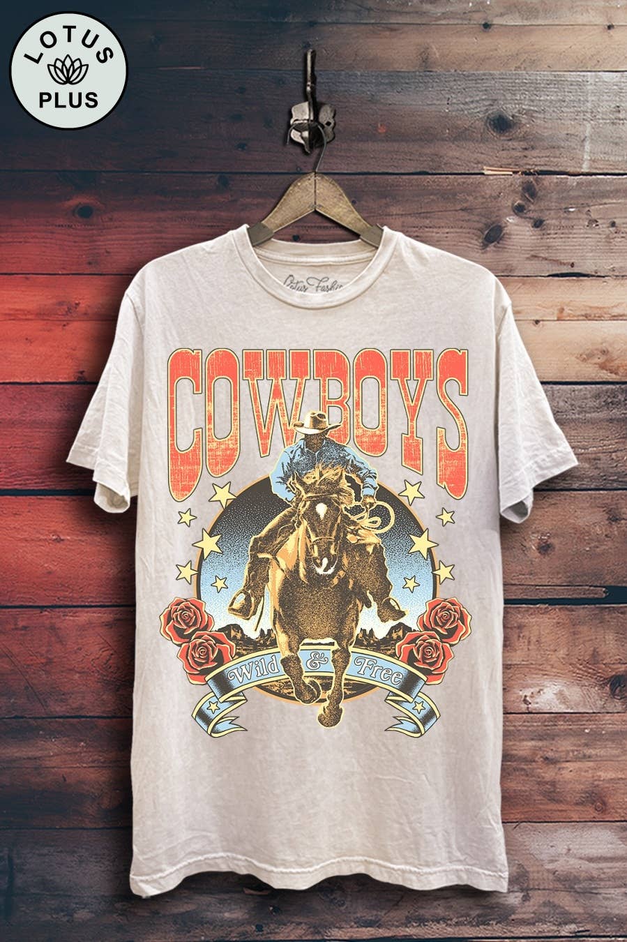Cowboys Wild and Free Graphic Top