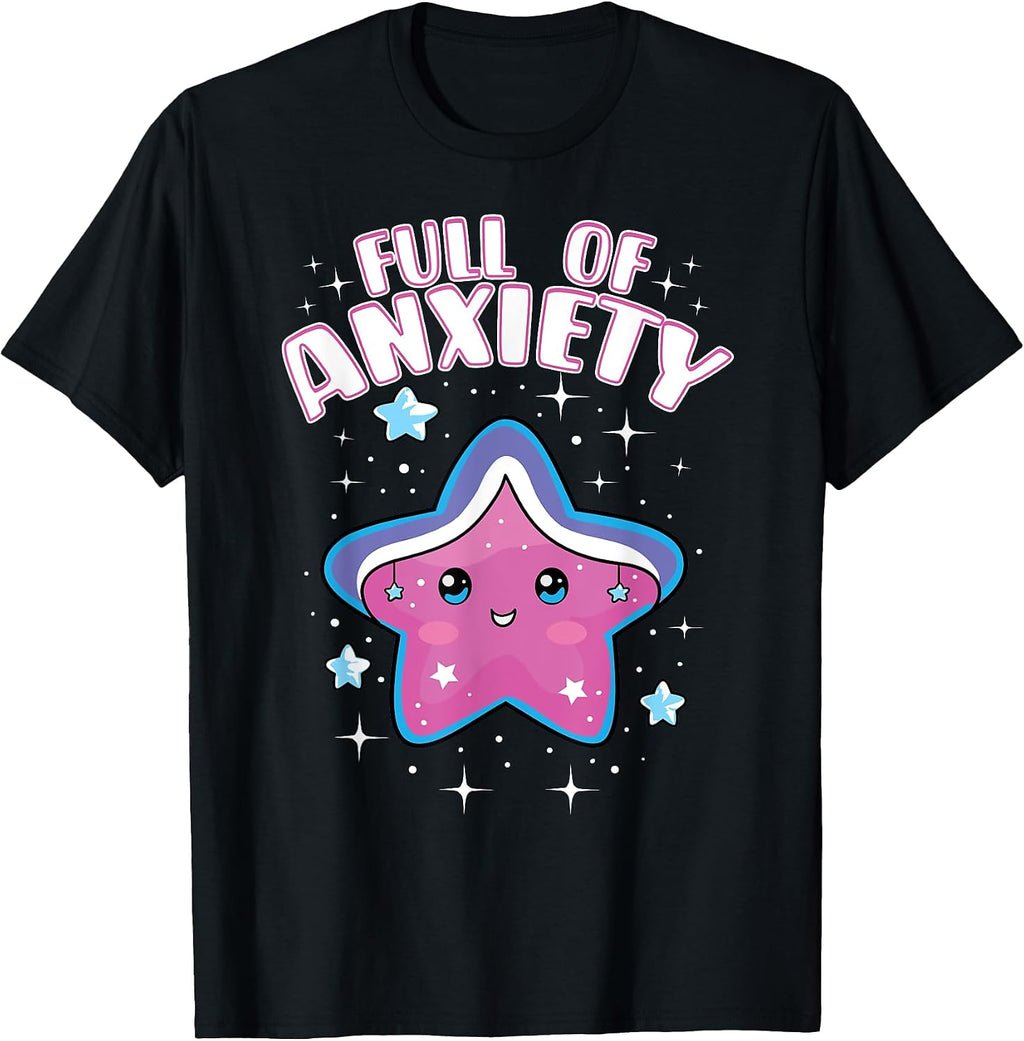 Funny Kawaii Anxietea Anime Lover K-POP Merch Tee