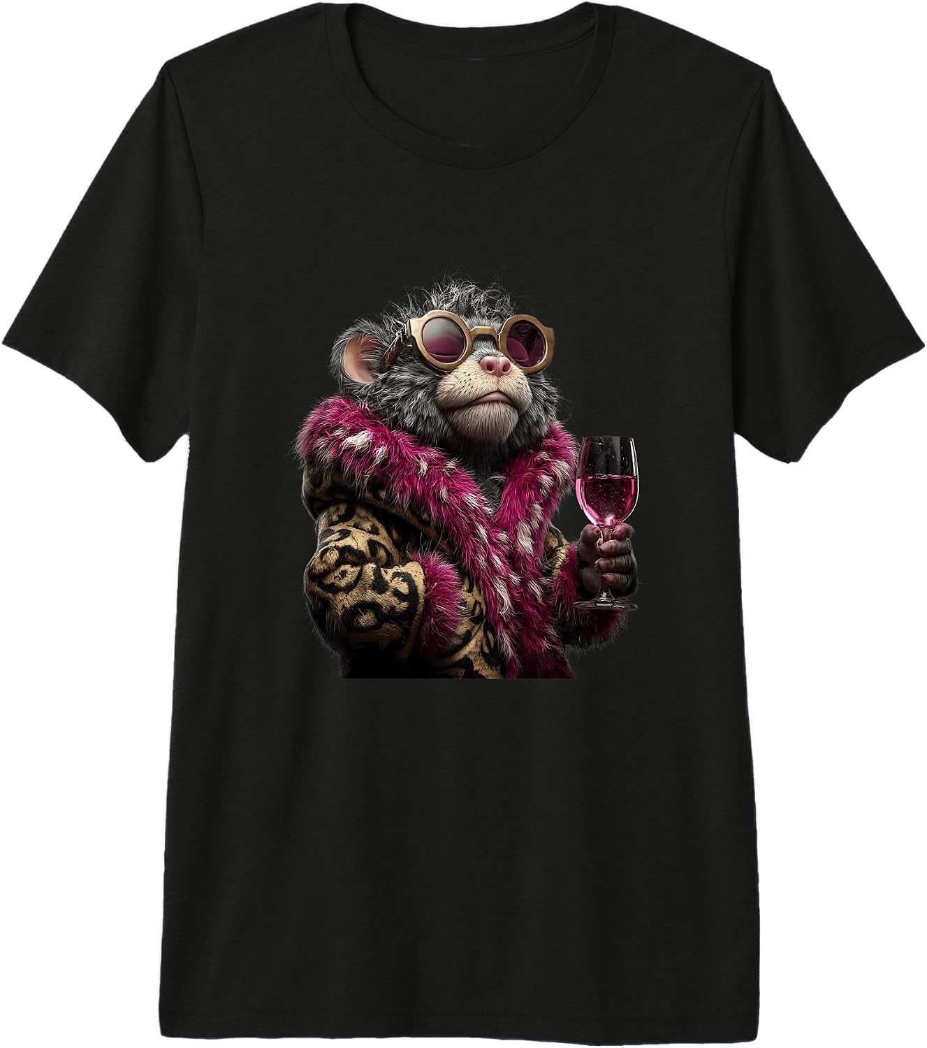 Whimsical Glam Primate Character Graphics Glasses
