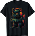 Black Cat Playing Video Games Funny Cat Boys,Kids