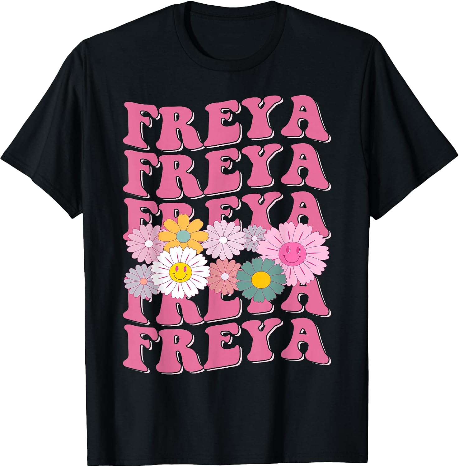 Girl Retro Freya First Name Personalized Apparel