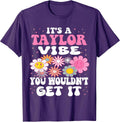 Girl Retro Taylor First Name Personalized Groovy