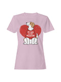 My Dog Is My Valentine Design Women's T-Shirt