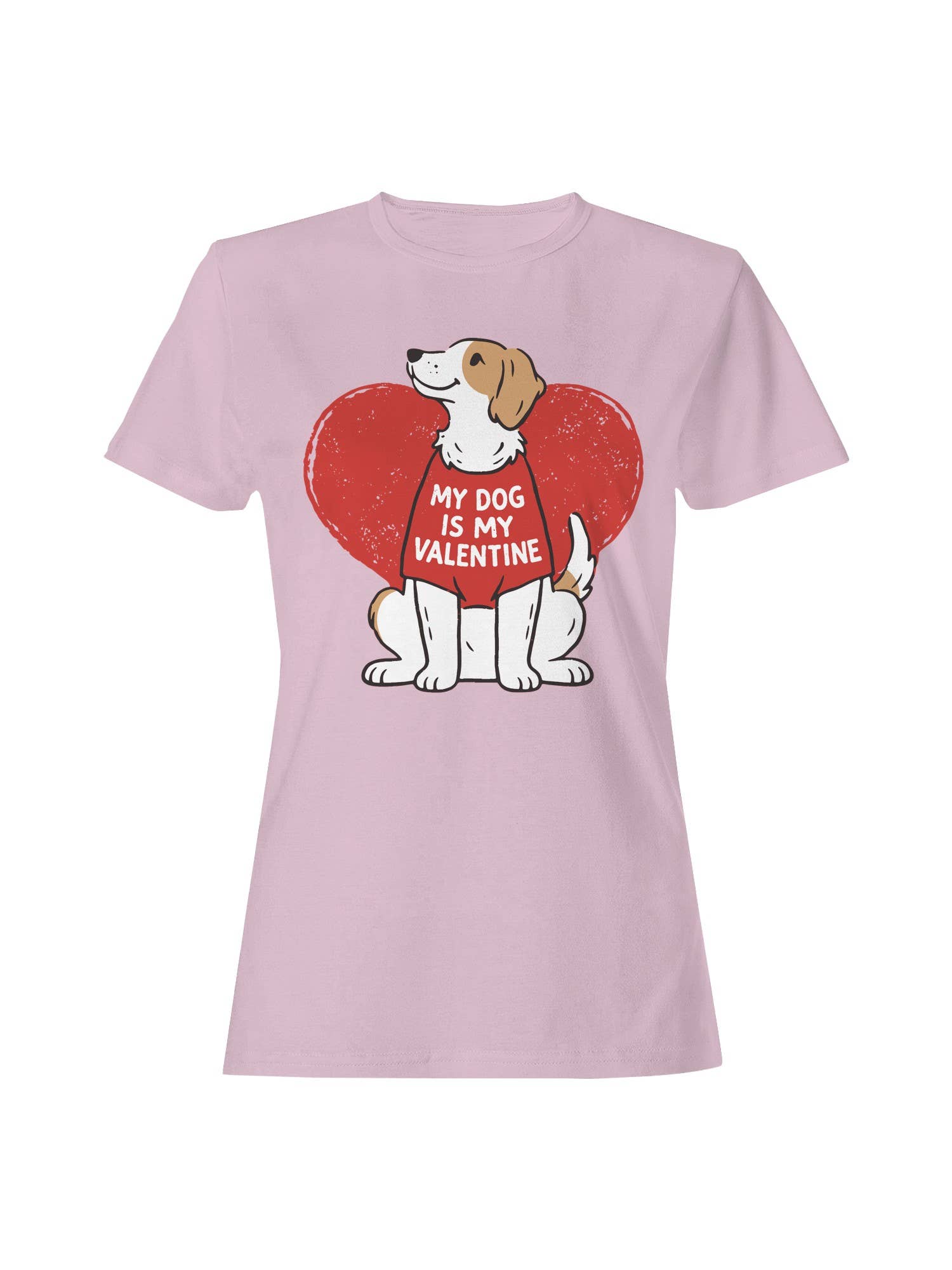 My Dog Is My Valentine Design Women's T-Shirt