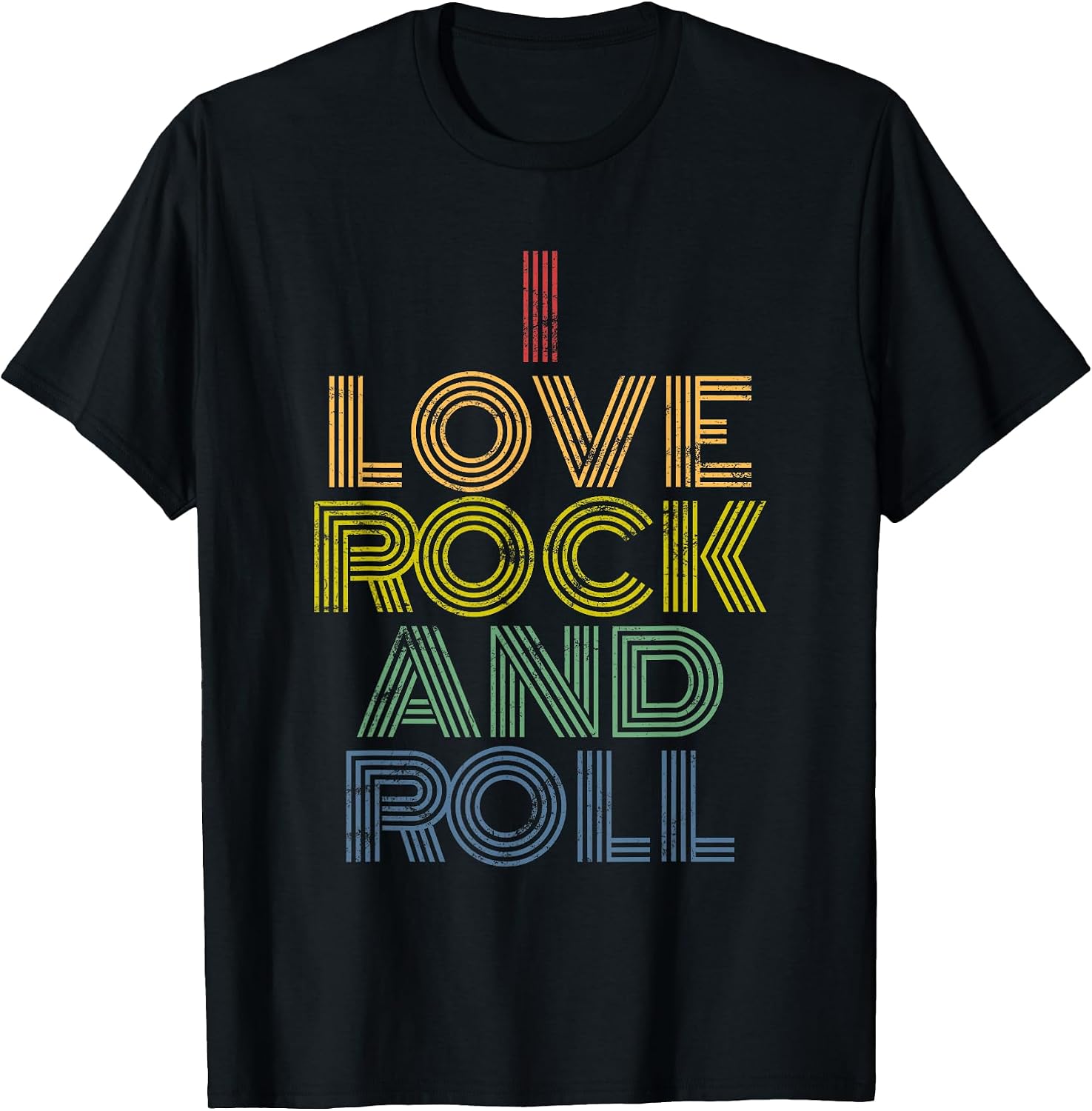 Rock And Roll Rainbow Retro Music Fans Merch