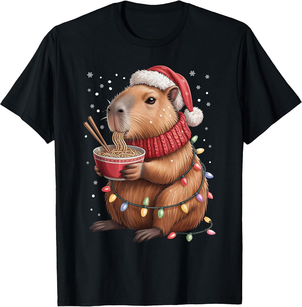 Capybara Christmas Ramen Art