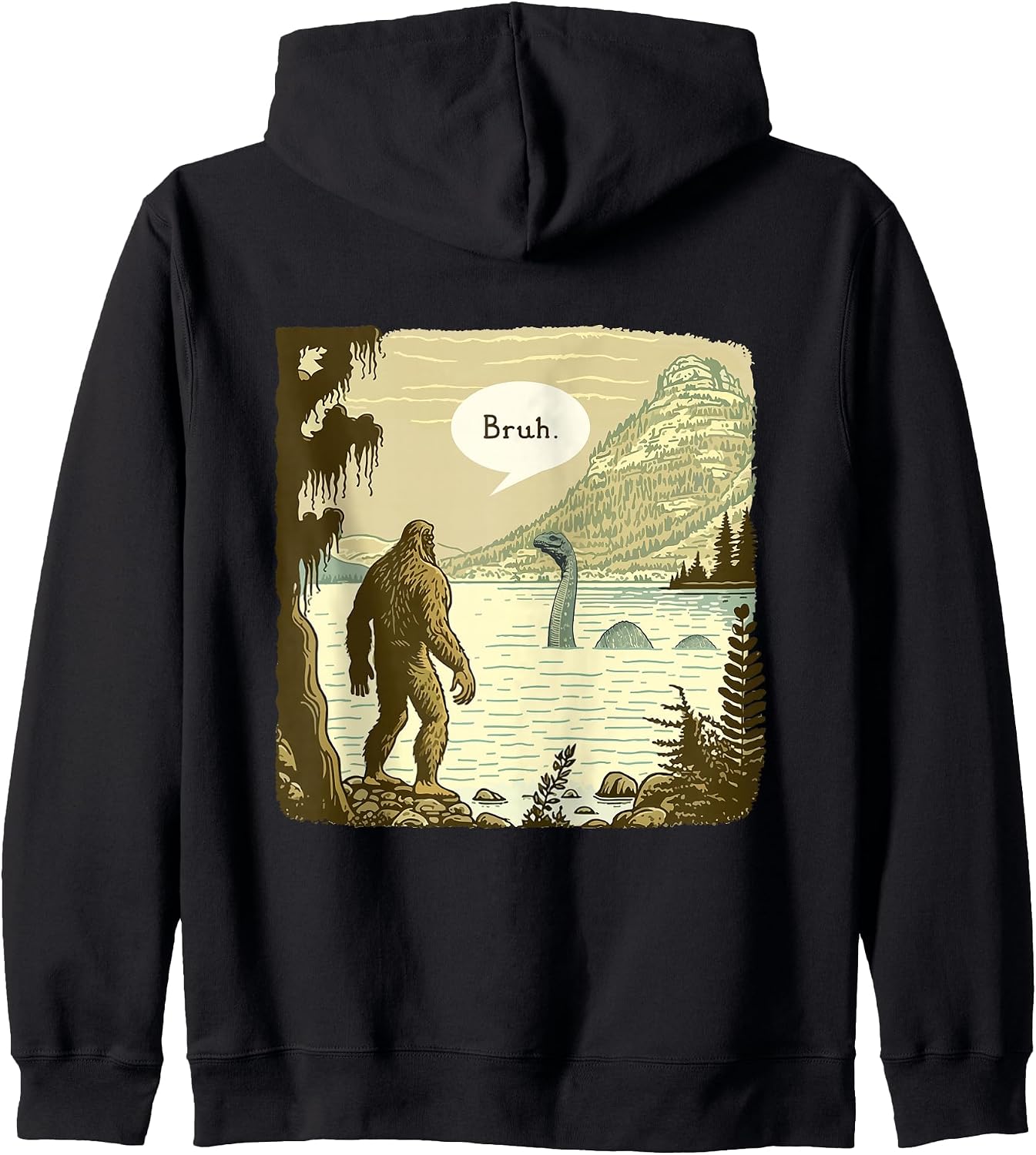 Presto Funny Bigfoot Sasquatch Introvert Loch Ness