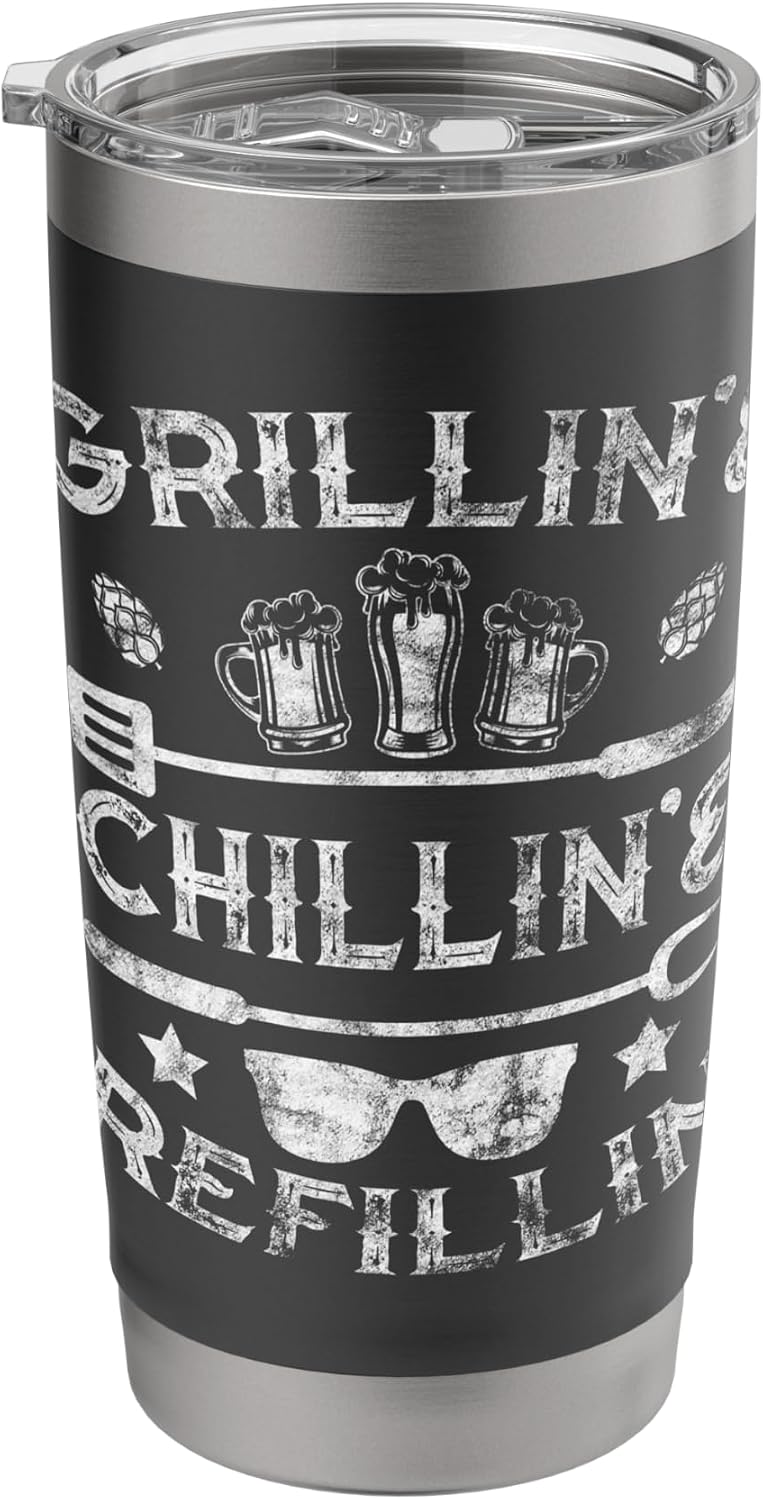 Grilling Chilling Refilling Beer Grill Gift