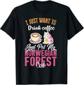 Funny Norwegian Forest Cat & Coffee Lovers Merch