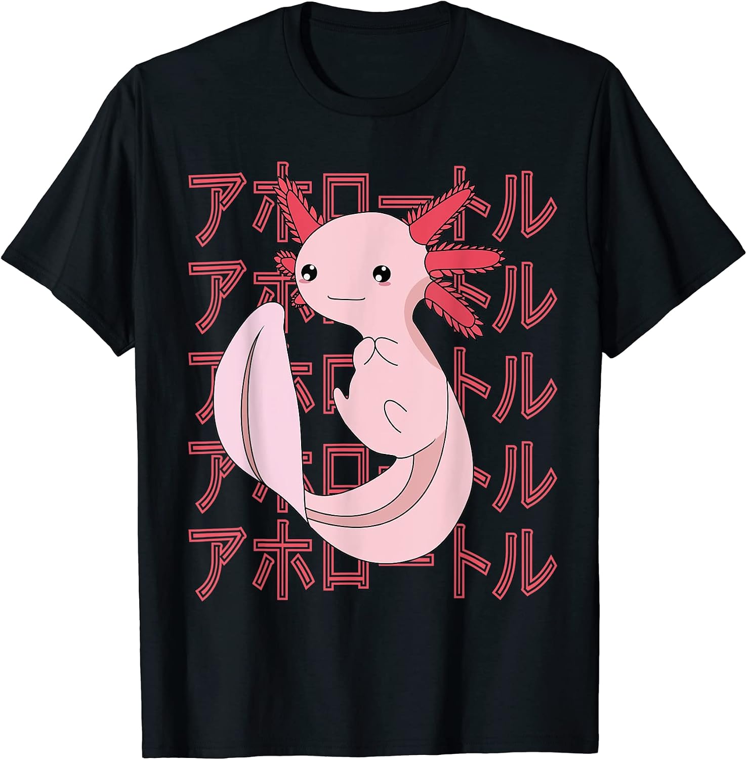 Pink Kawaii Axolotls Aesthetic Cosplay Tee