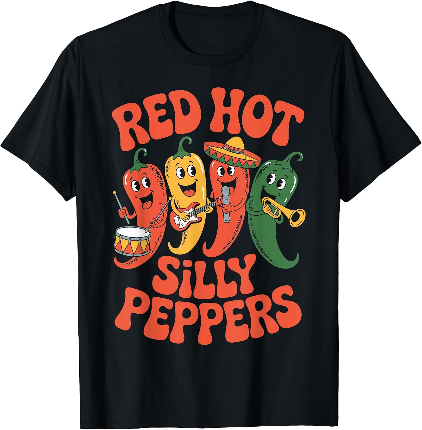 Spicy Red Hot Silly Peppers Funny Apparel