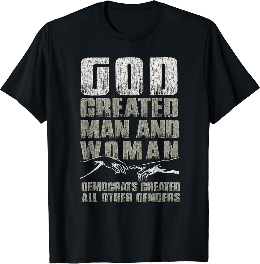 Vintage God Created Man & Woman Democrats Created