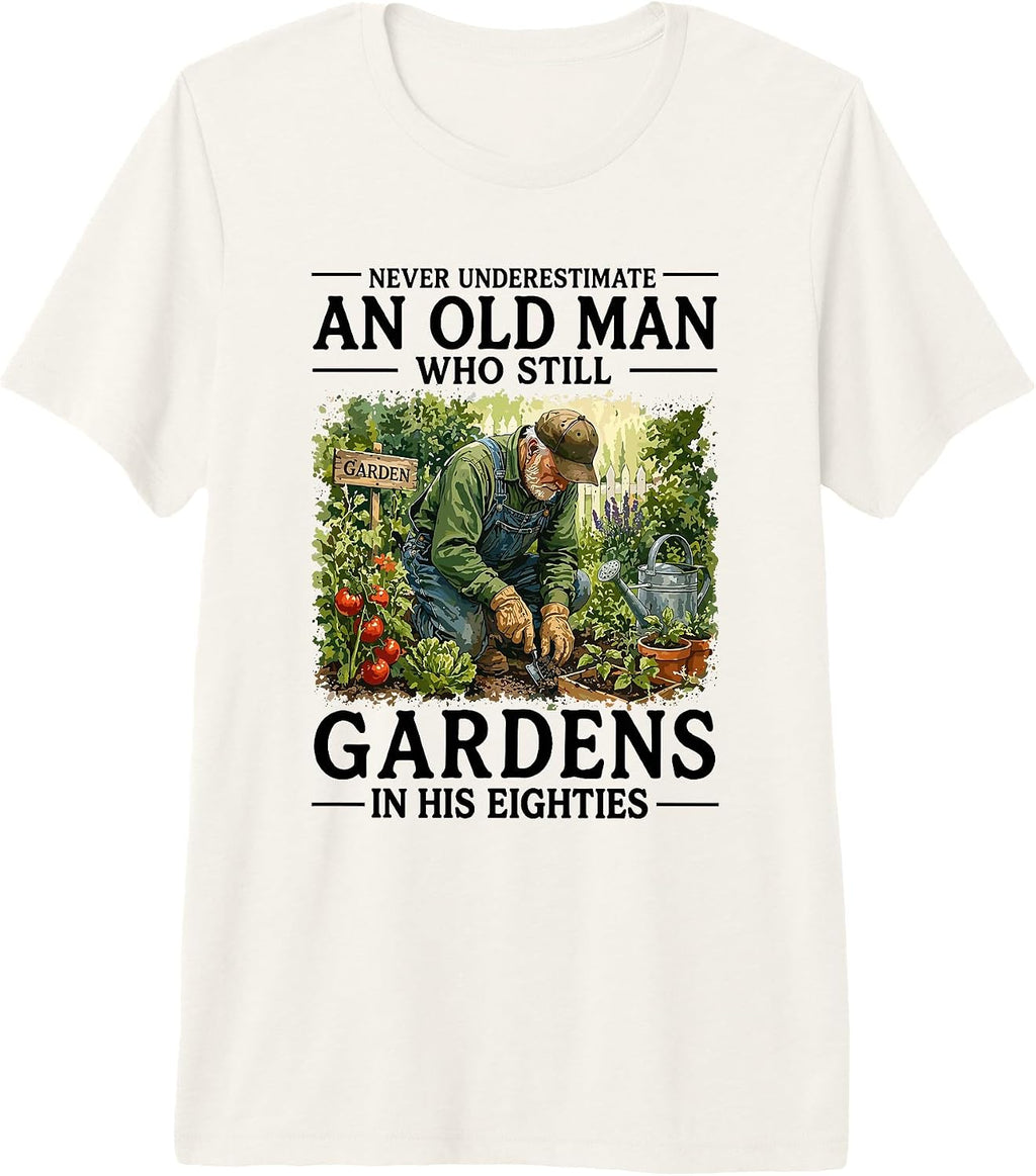 Eighties Garden Man Senior Gardener Lifestyle
