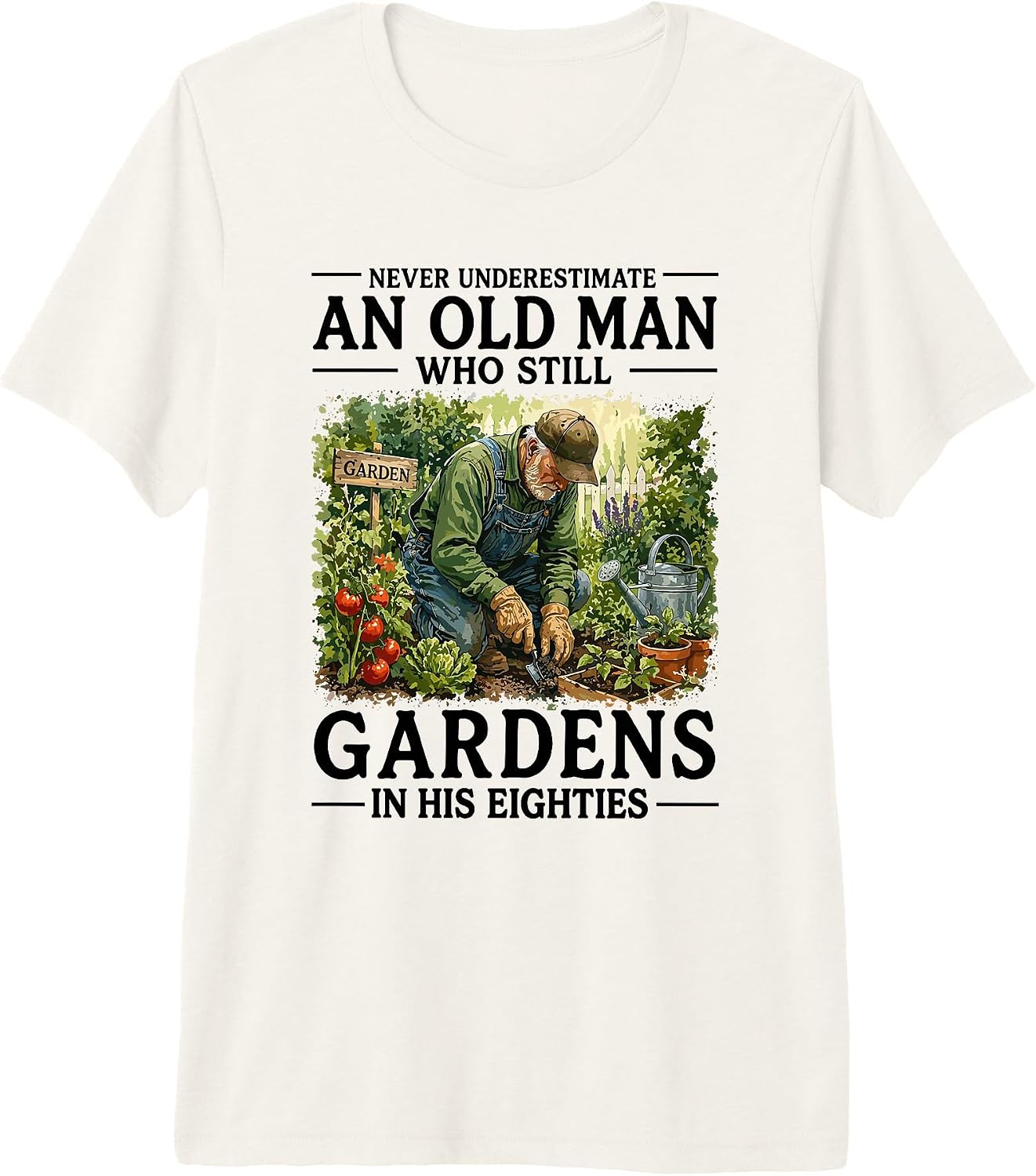 Eighties Garden Man Senior Gardener Lifestyle