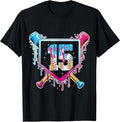Baseball 15 Year Old Drip 15th Birthday Merch