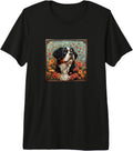 Saint Bernard Dog Flowers With Hearts Around Merch