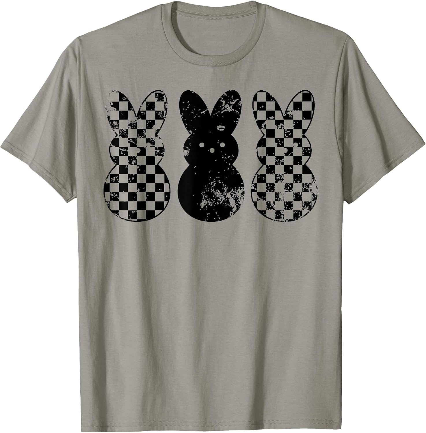 Checkerboard Easter Bunny Kids Boys Girls Teens