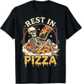 RIP Pizza Lover Foodie Skeleton