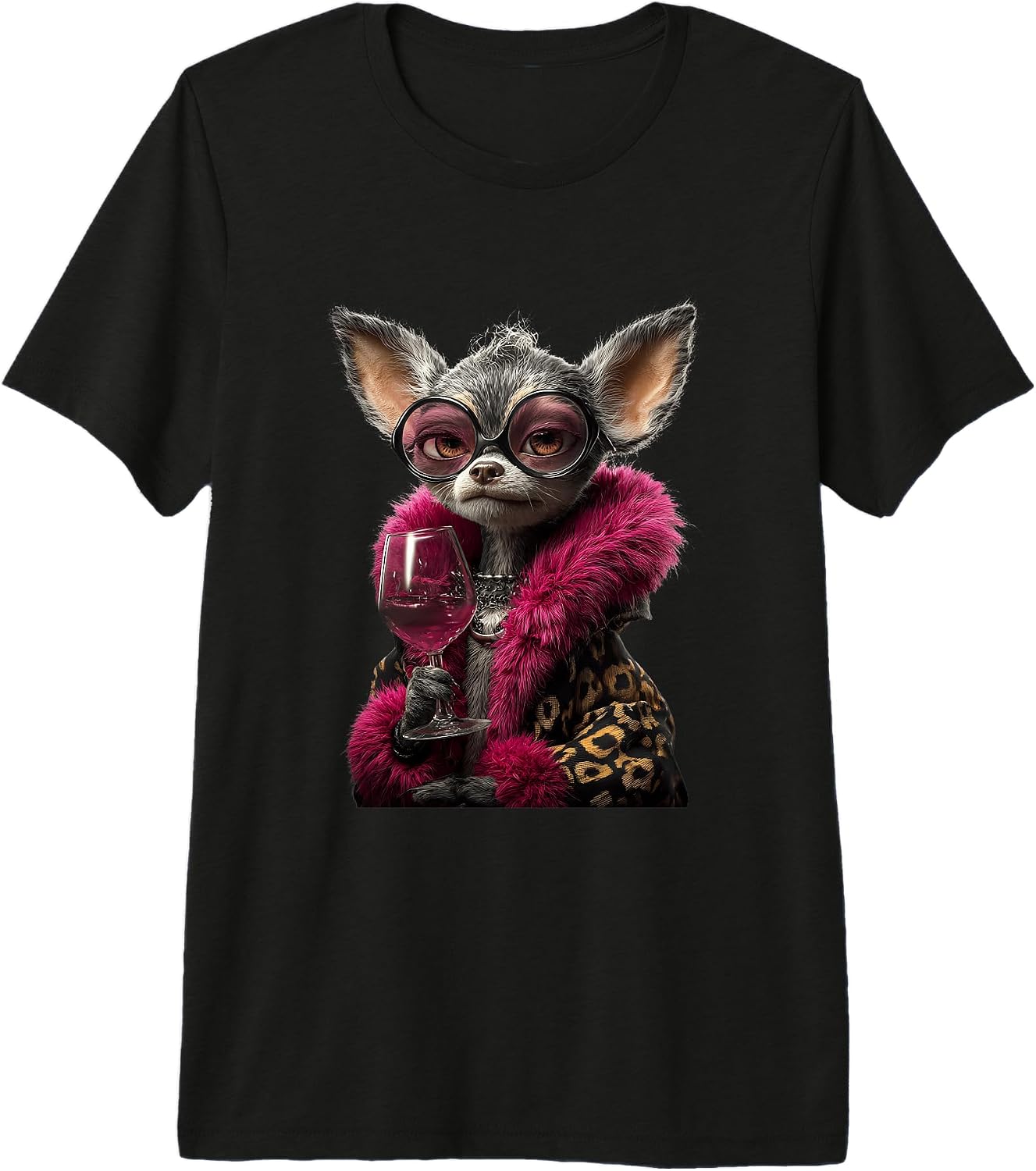 Whimsical Glam Canine Character Graphics Glasses