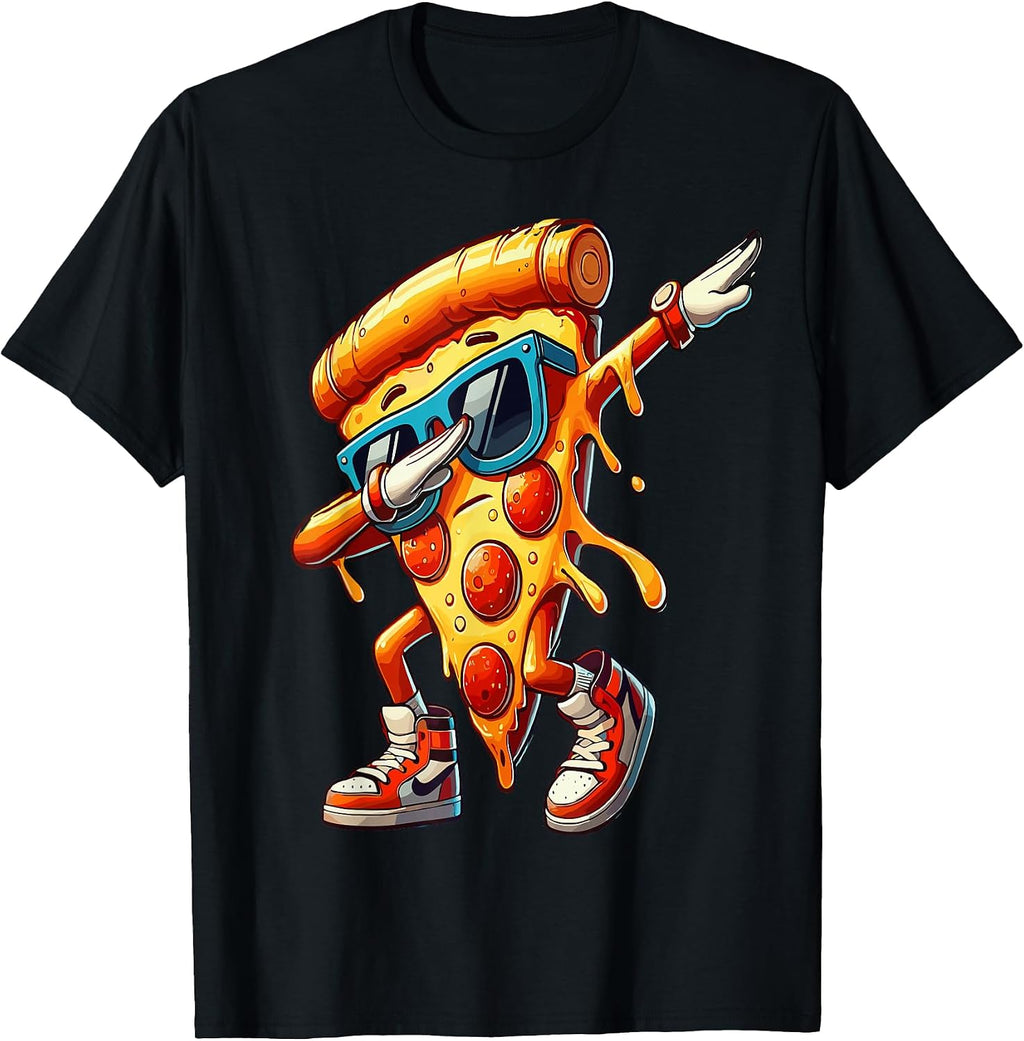 Dabbing Pizza Fun Cartoon Tee for Food Lovers