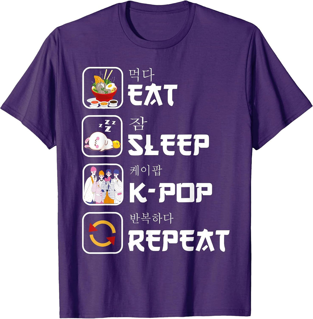 eat sleep k-pop repeat Korean music lover Kpop fan