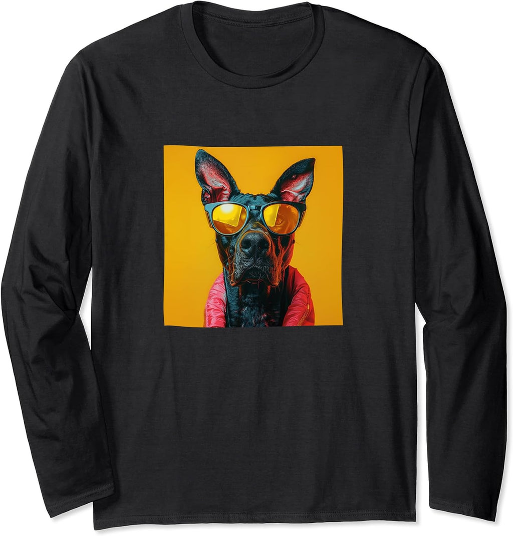 Doberman Sunglasses Retro Colorful Merch