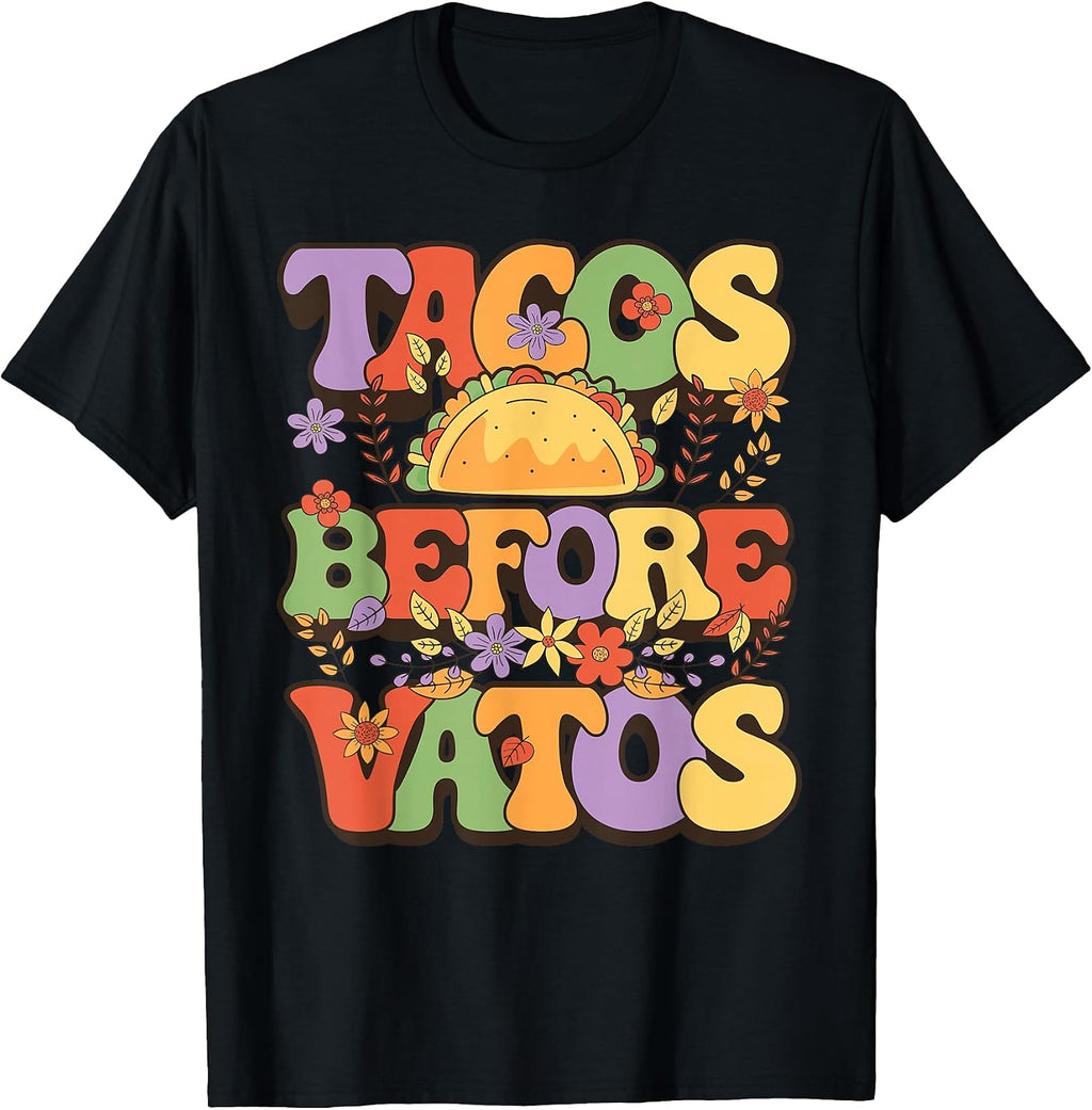 Cute Tacos Before Vatos Girls Tee