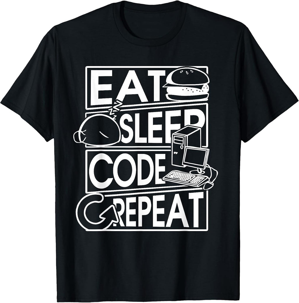 Eat Sleep Code Prgrammer Coding Gift Tees