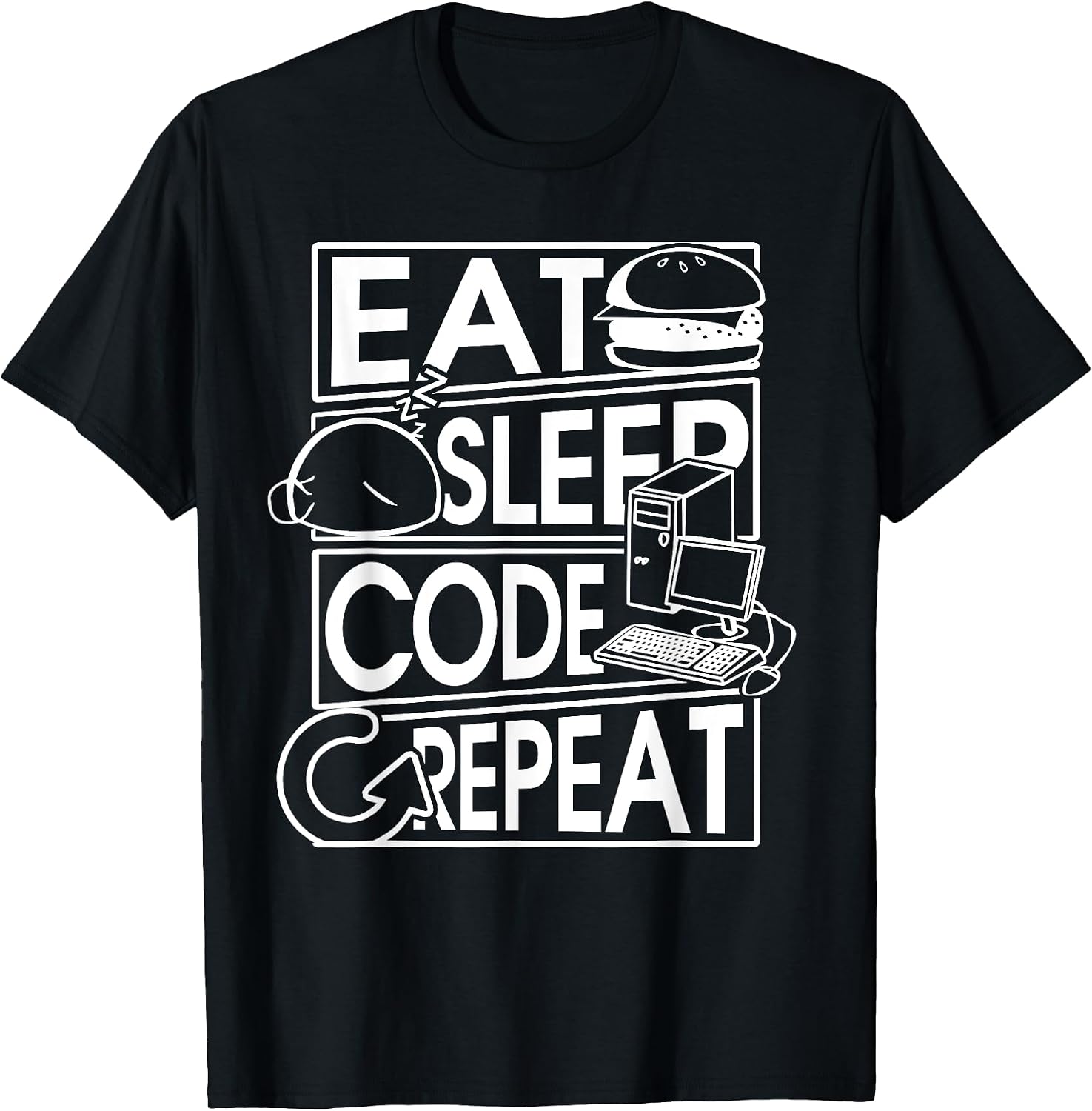 Eat Sleep Code Prgrammer Coding Gift Tees