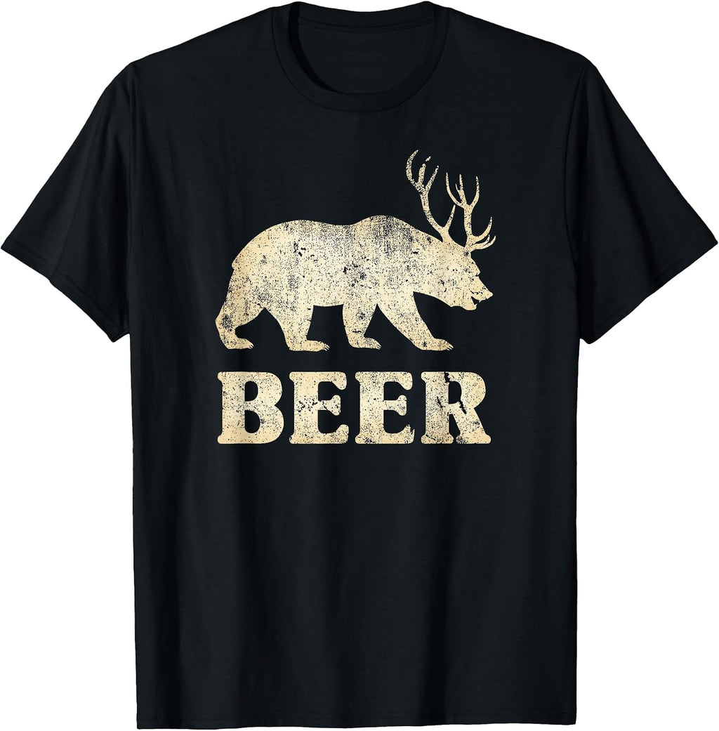 Bear+Deer=Beer Funny T's