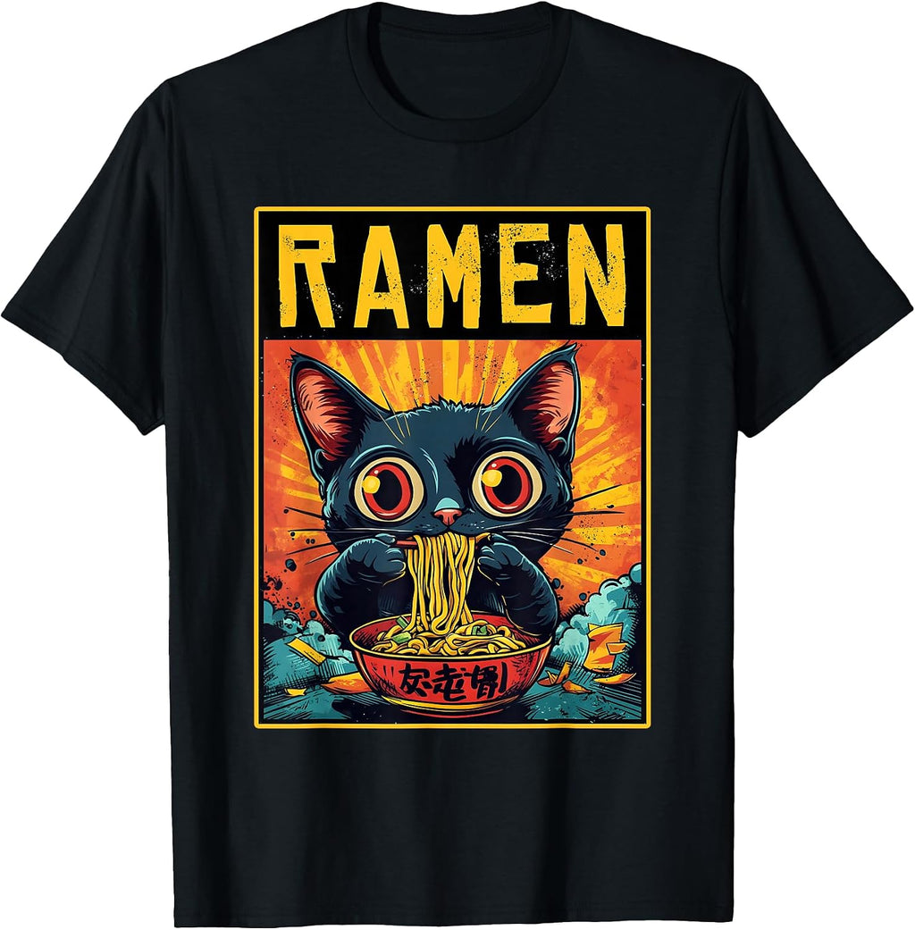 Cute Ramen Noodles Cat Apparel Men Women Children