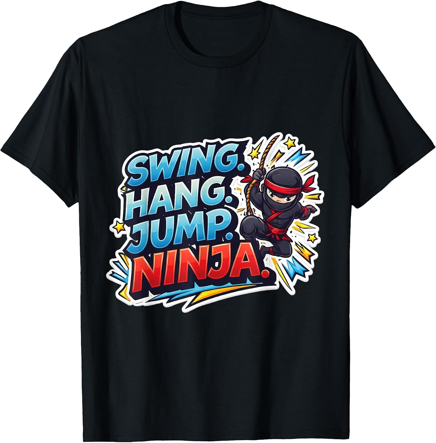 Swing Hang Jump Ninja Boys Kids Playing Merch
