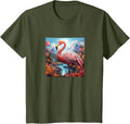 Flamingo Colorful River Mountains Flowers Merch