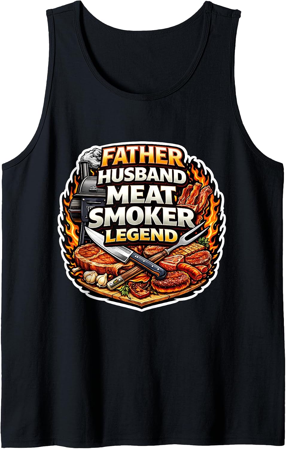 Father Husband Meat Smoker Legend Funny Dad Merch