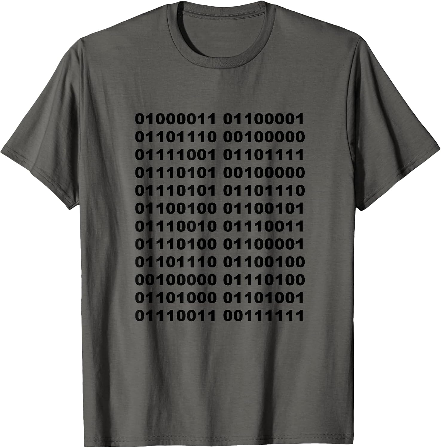 Binary code t-shirt - Can you understand this?