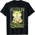 Womens Kawaii Frog Boba Tea Neko