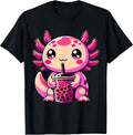 Bobalotl Kawaii Axolotl Drinking Boba Tea