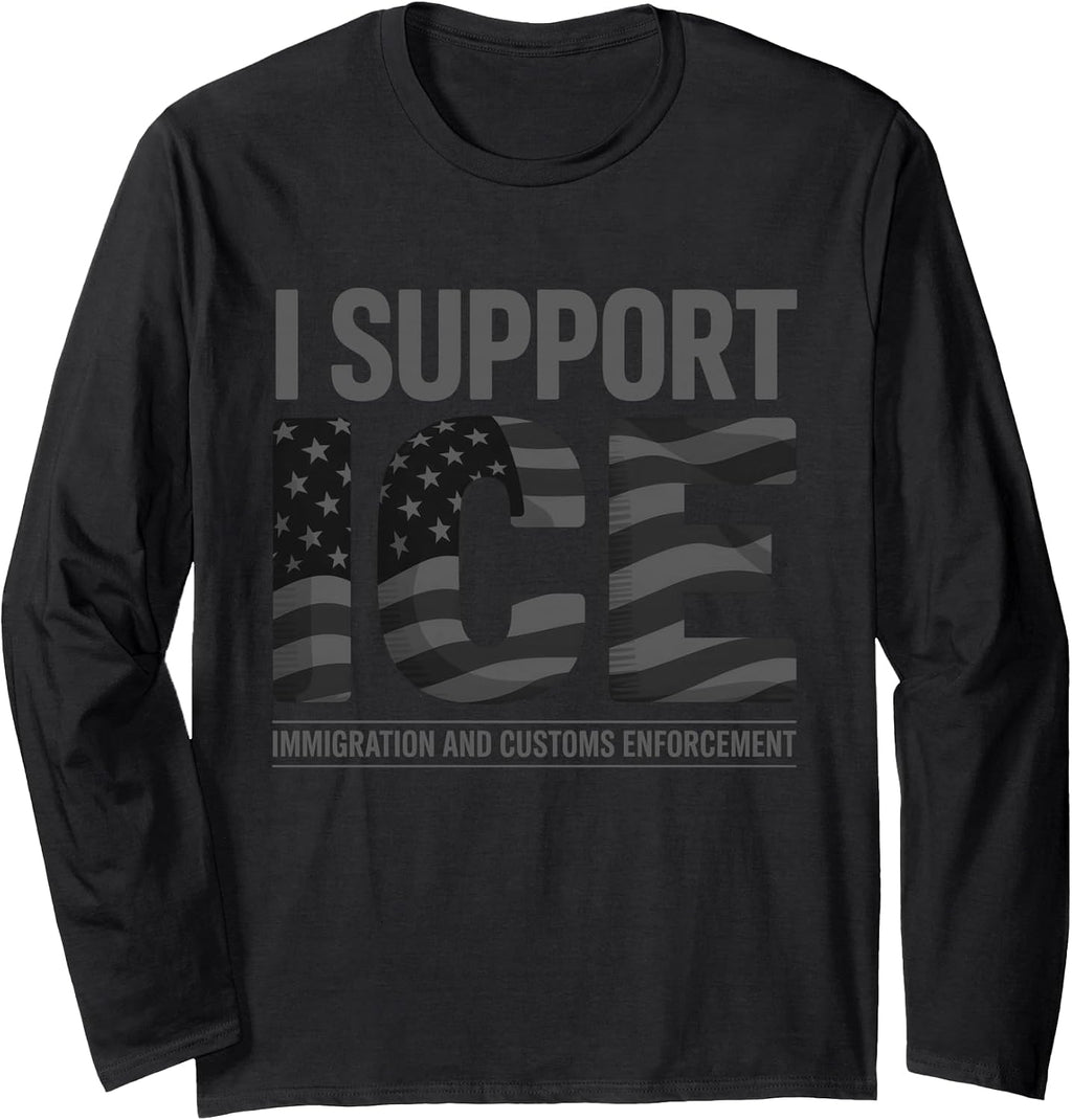 American Flag Border Patrol Support ICE Tee