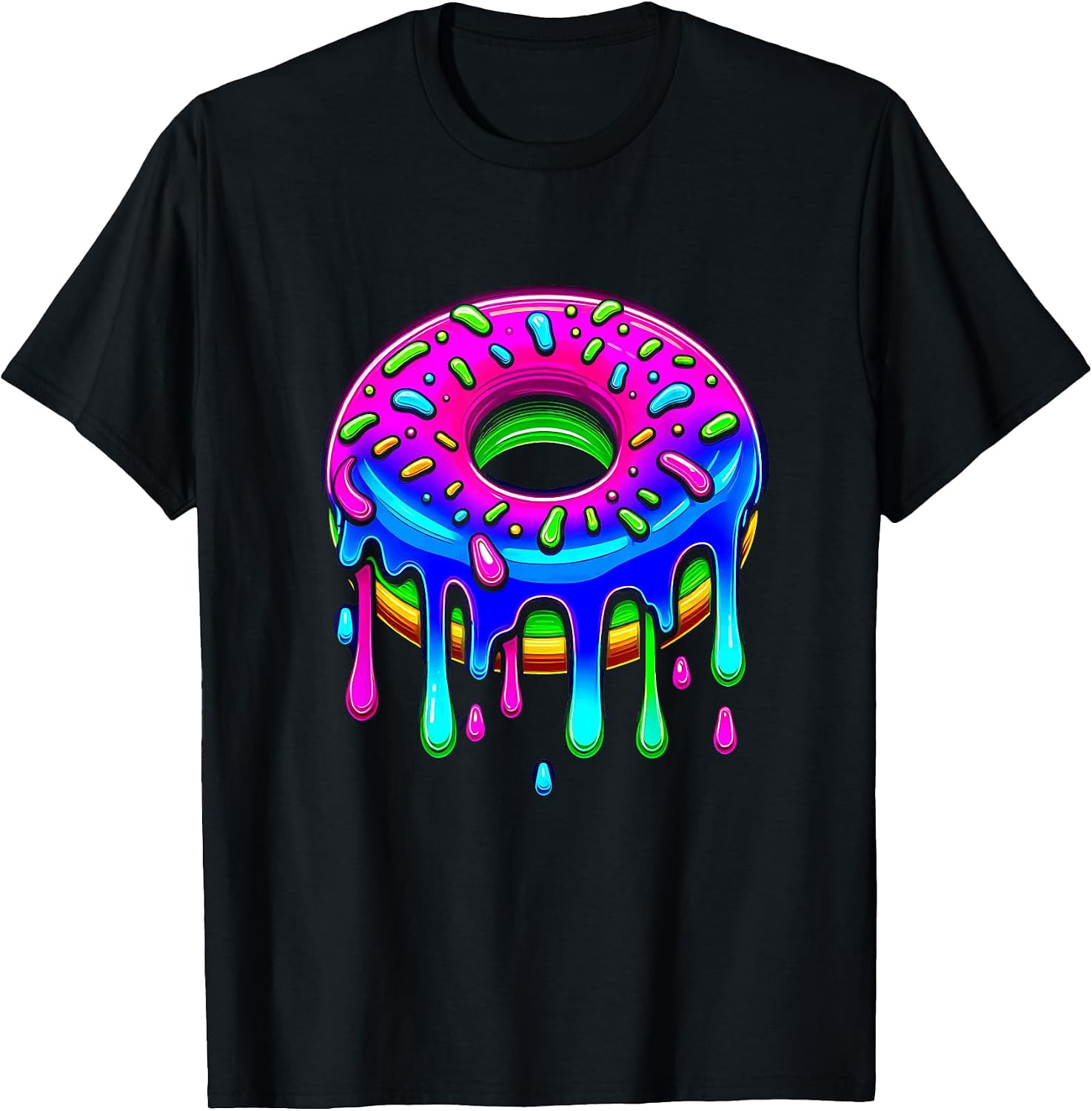 Donut Dripping Paint Splash Art