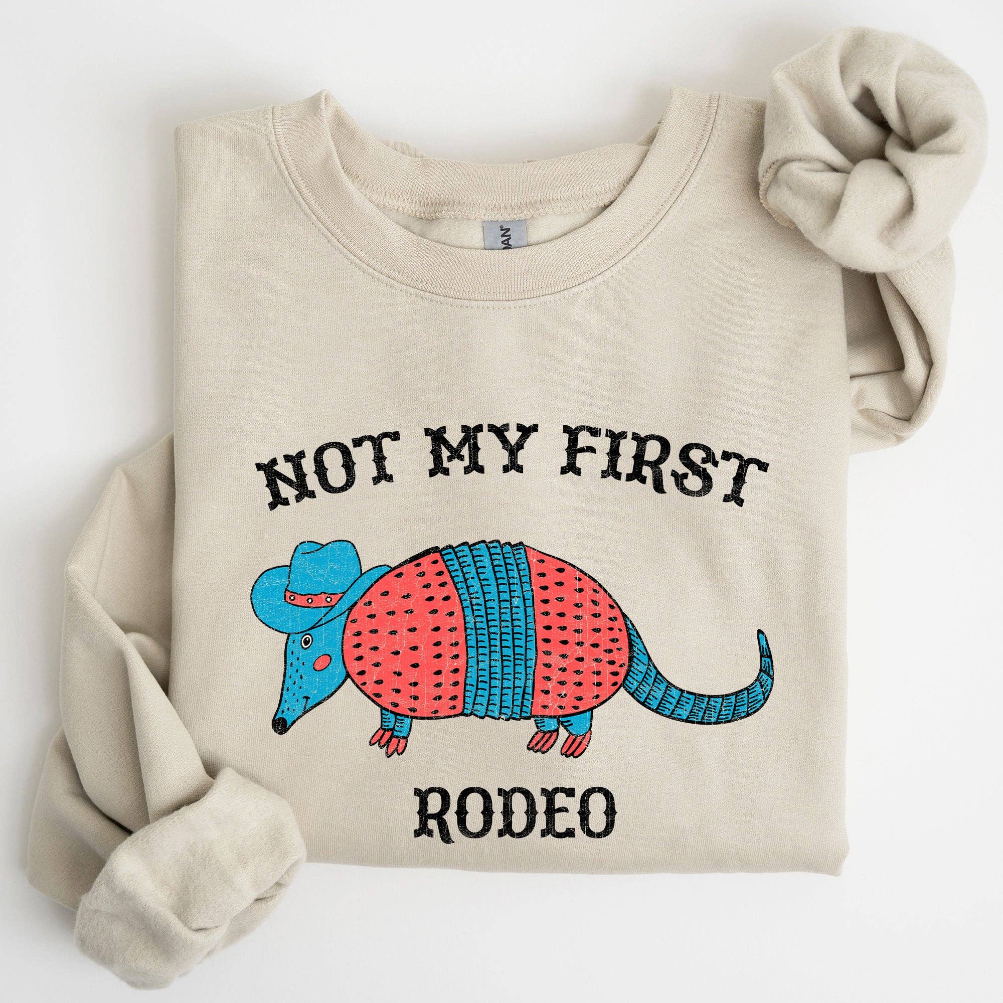 Not My First Rodeo, Cowboy Armadillo, Cute, Sweatshirt