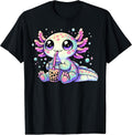Funny Bubble Boba Tea Axolotl Lover Graphic Tees