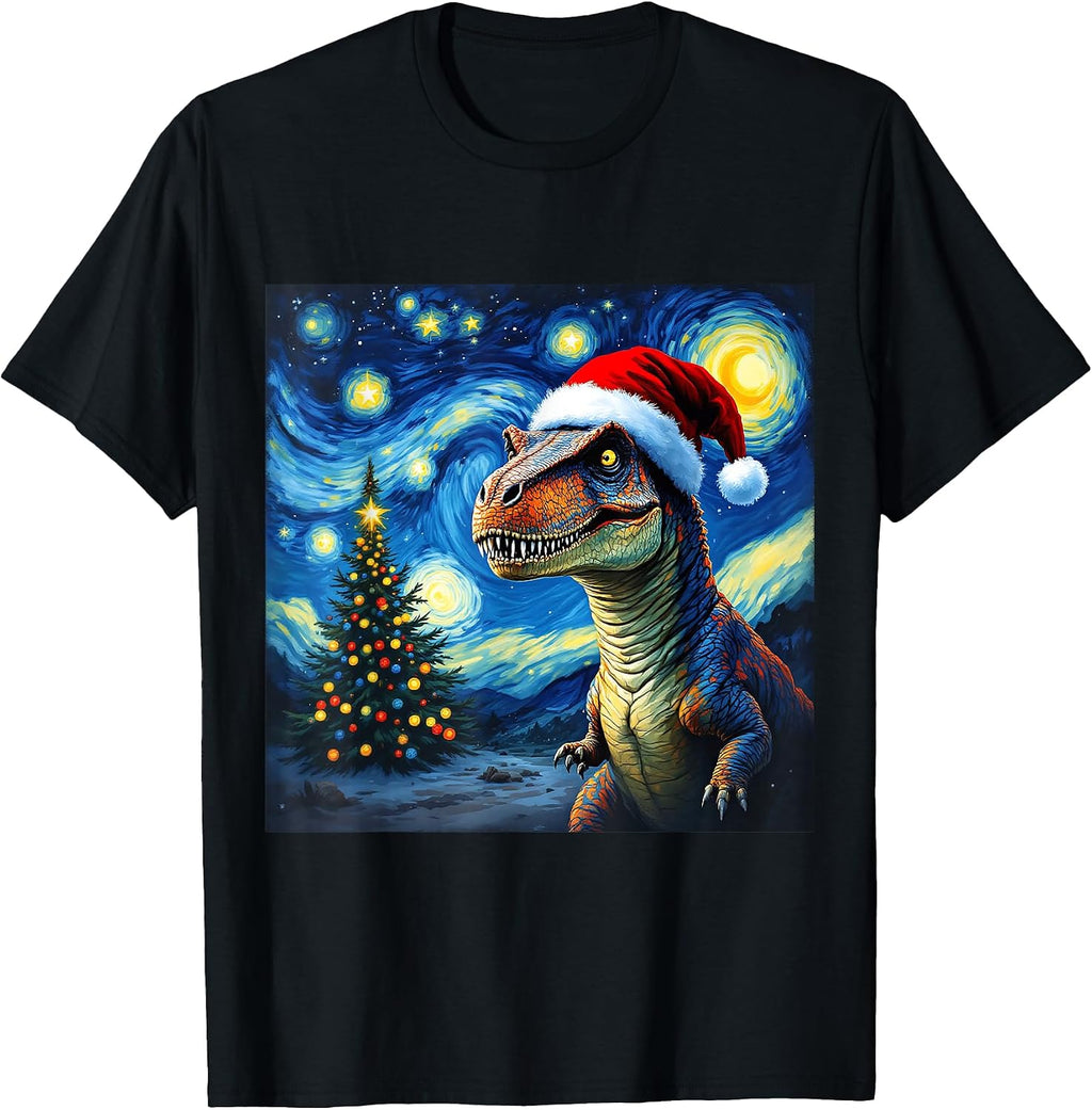 Ancient Reptile Christmas Van Gogh Starry Night