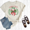 Retro Christmas Girly Coquette Bow Graphic Tee
