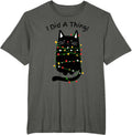 Silly Christmas Lights Holiday Cat Tees and Merch