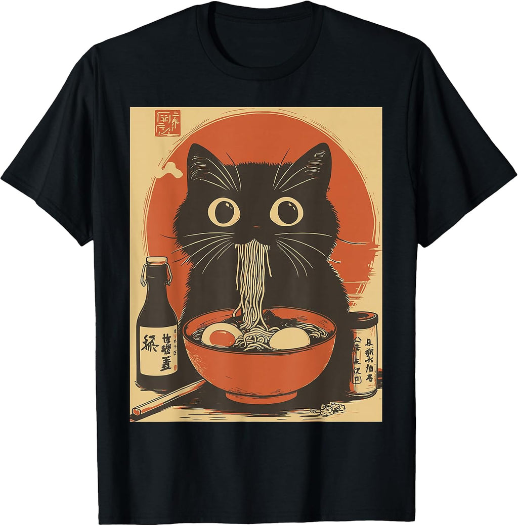 Kawaii Ramen Lovers Cat Anime Japanese Streetwear