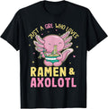 Kawaii Japanese Anime Axolotl Ramen shirt for Girl