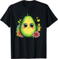 Adorable Avocado Cartoon Flower Art