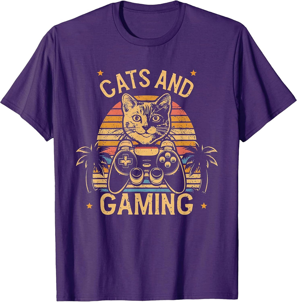 Cats And Gaming Cat Gamers Apparel Games Cat Lover