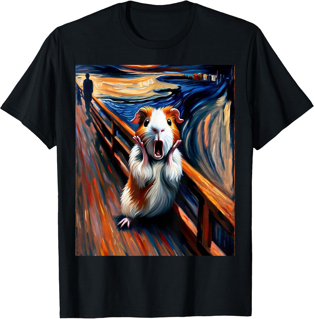 Artsy Guinea Pig Art Funny Animal Painting Humor