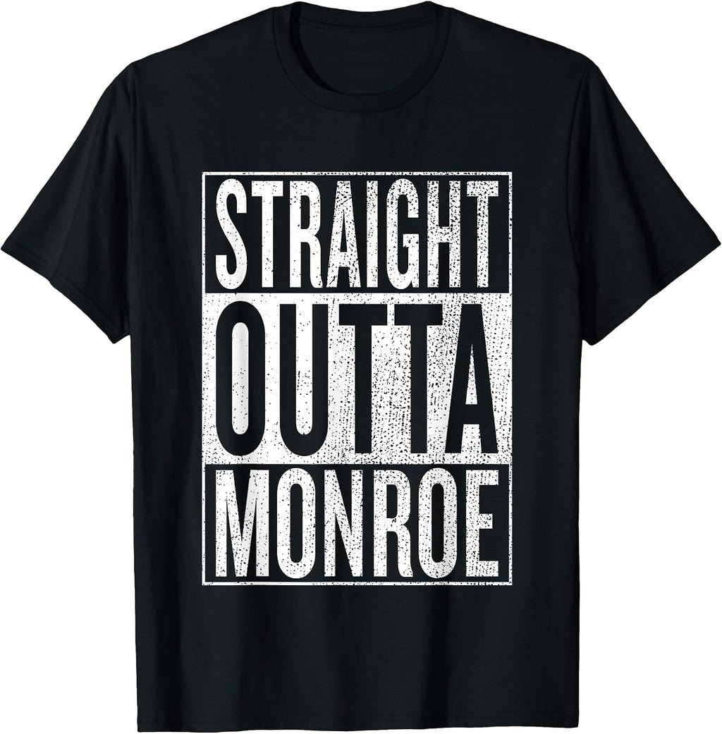Straight Outta Monroe cool bday party tees